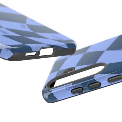 F1 Phone Case Blue Checkerboard Design, Trendy F1 Gift, Formula 1 Gift, Cute F1 Phone Case, Unique Formula One Phone Case