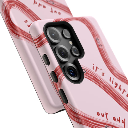 Pink and Red Lights Out F1 Phone Case Design, Trendy F1 Gift, Formula 1 Gift, Cute F1 Phone Case, Unique Formula One Phone Case