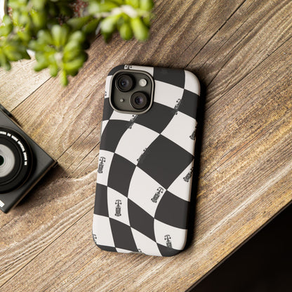 F1 Phone Case Black and White Checkered Design, Trendy F1 Gift, Formula 1 Gift, Cute F1 Phone Case, Unique Formula One Phone Case