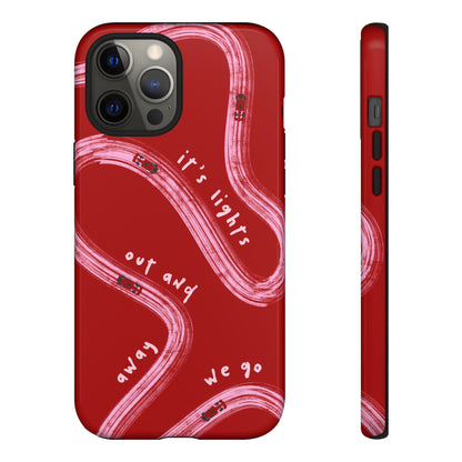 Red and Pink Lights Out F1 Phone Case Design, Trendy F1 Gift, Formula 1 Gift, Cute F1 Phone Case, Unique Formula One Phone Case