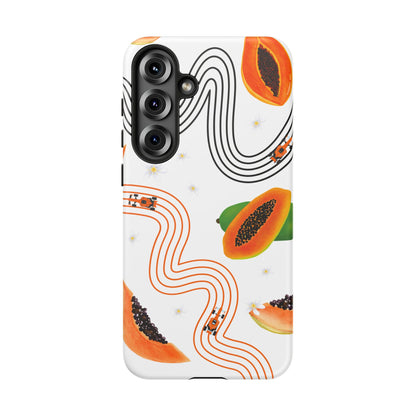 F1 McLaren and Papaya Phone Case , Trendy F1 Gift, Formula 1 Gift, Cute Fruit F1 Phone Case, Unique Phone Case