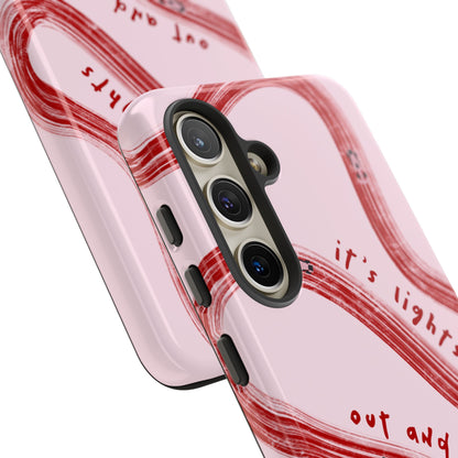 Pink and Red Lights Out F1 Phone Case Design, Trendy F1 Gift, Formula 1 Gift, Cute F1 Phone Case, Unique Formula One Phone Case