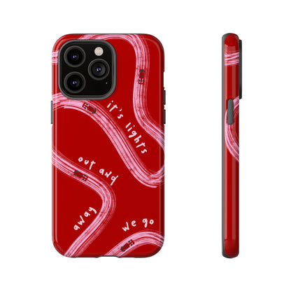 Red and Pink Lights Out F1 Phone Case Design, Trendy F1 Gift, Formula 1 Gift, Cute F1 Phone Case, Unique Formula One Phone Case