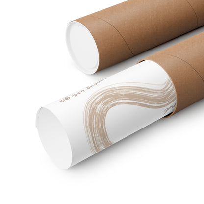 Neutral Beige F1 Matte Horizontal Poster | US SIZING