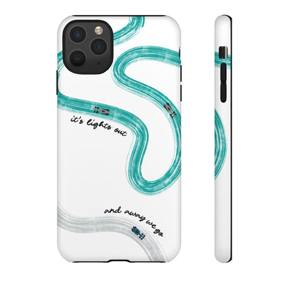 Mercedes F1 Phone Case Painted "its lights out and away we go", Trendy F1 Gift, Formula 1 Gift, Cute F1 Phone Case