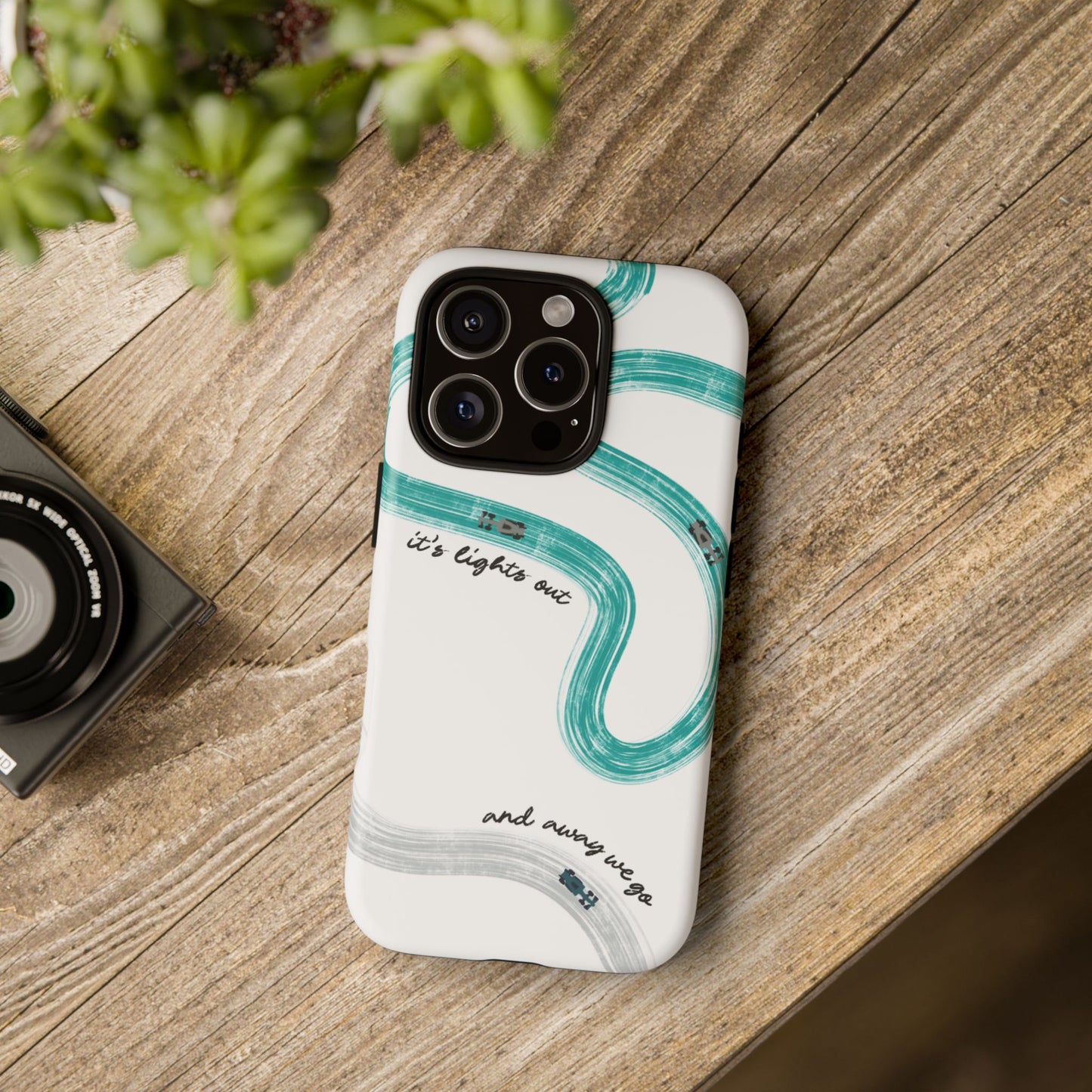 Mercedes F1 Phone Case Painted "its lights out and away we go", Trendy F1 Gift, Formula 1 Gift, Cute F1 Phone Case