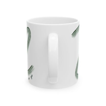 F1 Green Painted It's Lights Out and Away We Go Mug, Unique Gift for Coffee Lovers, Whimsical Formula 1 Gift