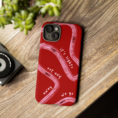 Red and Pink Lights Out F1 Phone Case Design, Trendy F1 Gift, Formula 1 Gift, Cute F1 Phone Case, Unique Formula One Phone Case