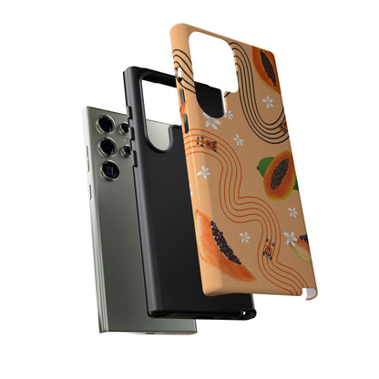 Orange F1 McLaren and Papaya Phone Case, Trendy F1 Gift, Formula 1 Gift, Cute Fruit F1 Phone Case, Unique Phone Case