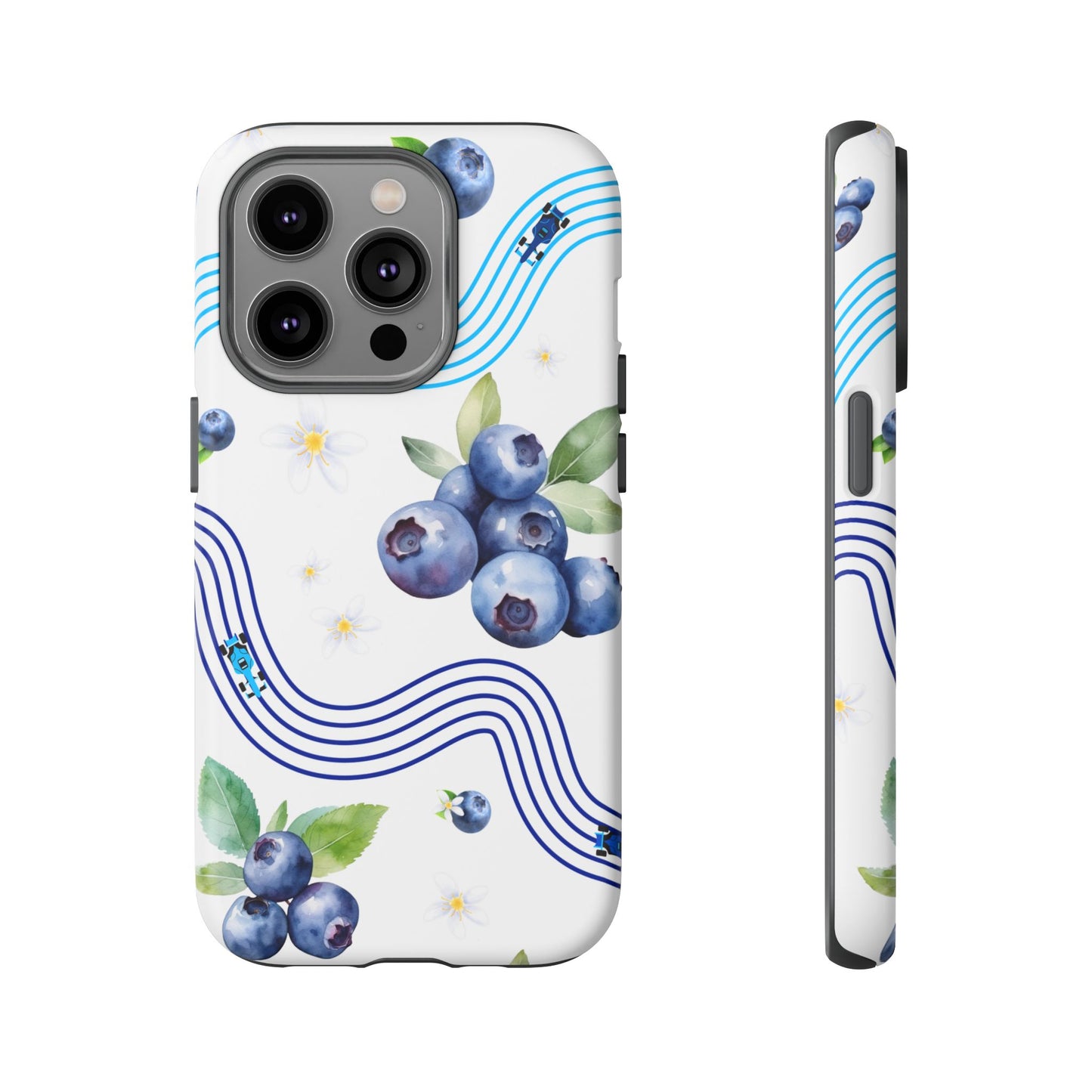 F1 Williams and Blueberries Phone Case, Trendy F1 Gift, Formula 1 Gift, Cute Fruit F1 Phone Case, Unique Phone Case