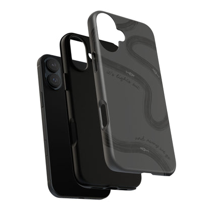 F1 Phone Case Monochrome Black Painted "its lights out and away we go", Trendy F1 Gift, Formula 1 Gift, Cute F1 Phone Case, Phone Case