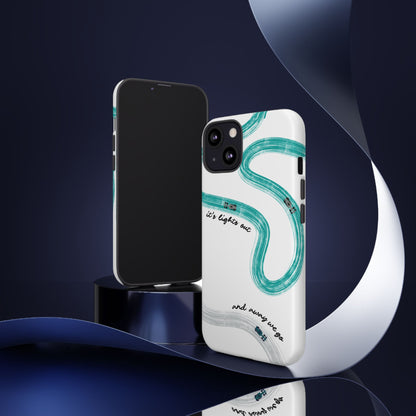 Mercedes F1 Phone Case Painted "its lights out and away we go", Trendy F1 Gift, Formula 1 Gift, Cute F1 Phone Case