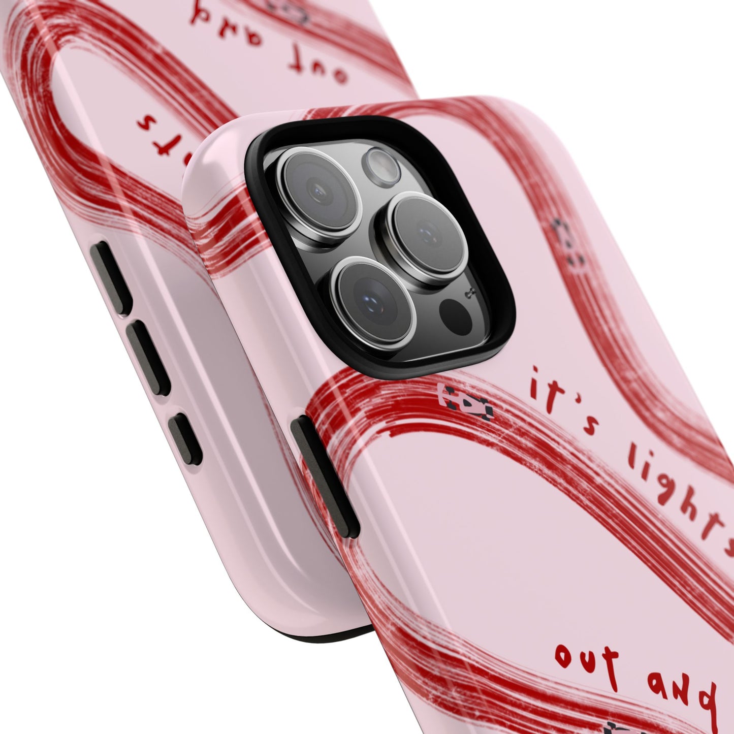 Pink and Red Lights Out F1 Phone Case Design, Trendy F1 Gift, Formula 1 Gift, Cute F1 Phone Case, Unique Formula One Phone Case