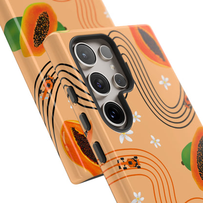 Orange F1 McLaren and Papaya Phone Case, Trendy F1 Gift, Formula 1 Gift, Cute Fruit F1 Phone Case, Unique Phone Case