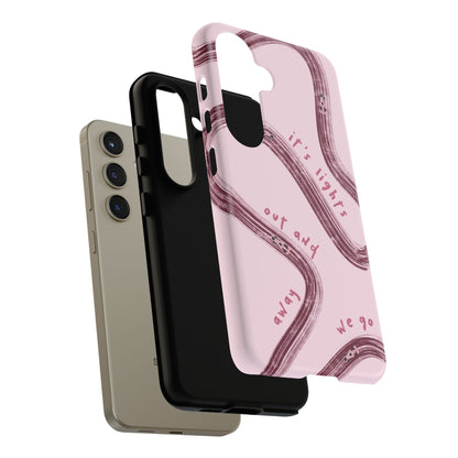 Pink Lights Out F1 Phone Case Design, Trendy F1 Gift, Formula 1 Gift, Cute F1 Phone Case, Unique Formula One Phone Case