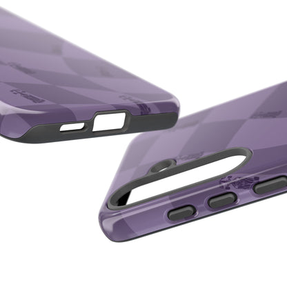F1 Phone Case Purple Checkered Design, Trendy F1 Gift, Formula 1 Gift, Cute F1 Phone Case, Unique Formula One Phone Case