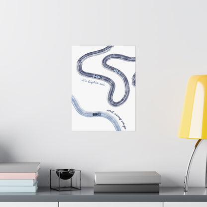 Blue F1 Matte Vertical Poster | F1 Giclée Art Print (US SIZING)