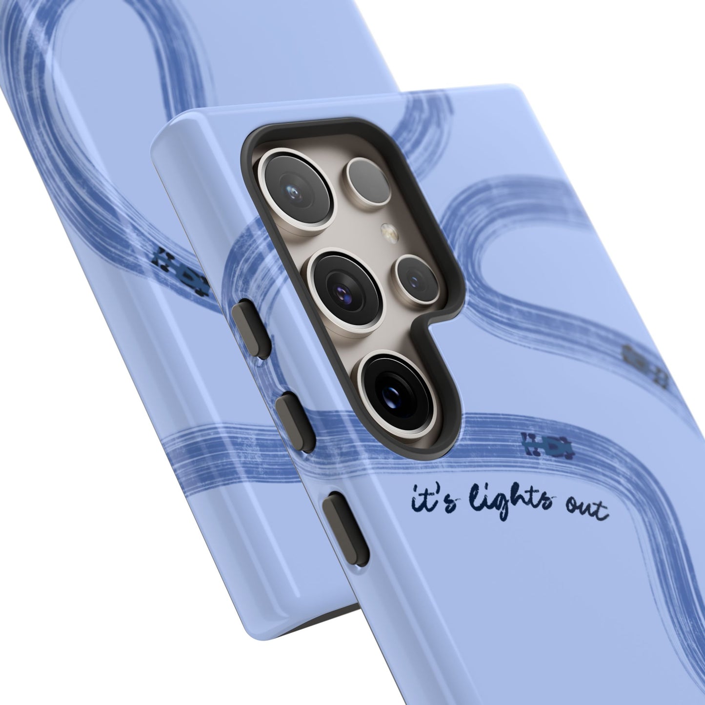 F1 Phone Case Monochrome Blue Painted "its lights out and away we go", Trendy F1 Gift, Formula 1 Gift, Cute F1 Phone Case, Phone Case