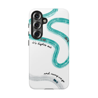 Mercedes F1 Phone Case Painted "its lights out and away we go", Trendy F1 Gift, Formula 1 Gift, Cute F1 Phone Case