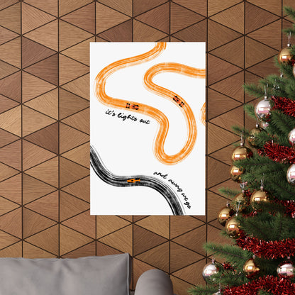 F1 McLaren Orange and Black Matte Vertical Poster | F1 Giclée Art Print (US SIZING)
