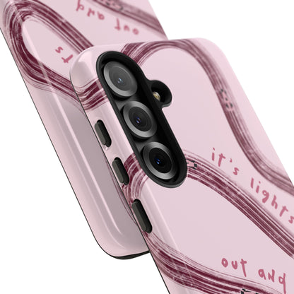 Pink Lights Out F1 Phone Case Design, Trendy F1 Gift, Formula 1 Gift, Cute F1 Phone Case, Unique Formula One Phone Case