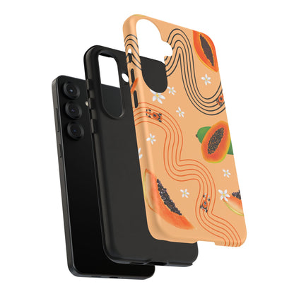 Orange F1 McLaren and Papaya Phone Case, Trendy F1 Gift, Formula 1 Gift, Cute Fruit F1 Phone Case, Unique Phone Case
