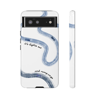 F1 Phone Case Blue Painted "its lights out and away we go", Trendy F1 Gift, Formula 1 Gift, Cute F1 Phone Case, Gift for F1 Fans