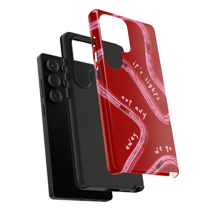 Red and Pink Lights Out F1 Phone Case Design, Trendy F1 Gift, Formula 1 Gift, Cute F1 Phone Case, Unique Formula One Phone Case