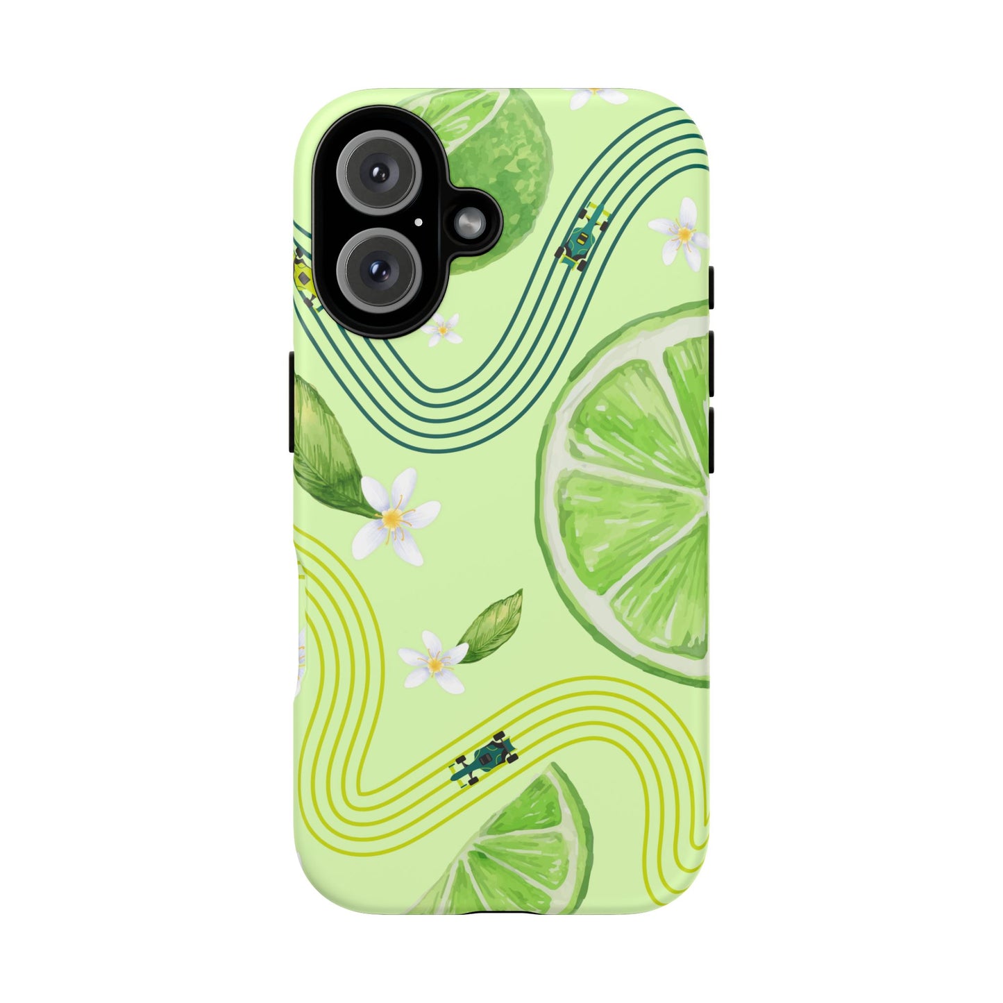 Green F1 Aston Martin and Lime Phone Case, Trendy F1 Gift, Formula 1 Gift, Cute Fruit F1 Phone Case, Unique Phone Case