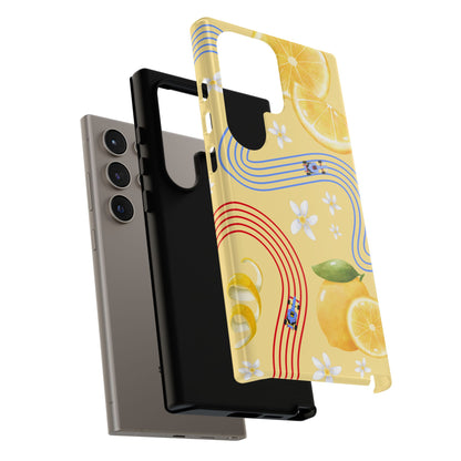 Yellow F1 Racing Bulls and Lemons Phone Case, Trendy F1 Gift, Formula 1 Gift, Cute Fruit F1 Phone Case, Unique Phone Case
