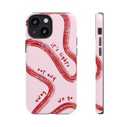 Pink and Red Lights Out F1 Phone Case Design, Trendy F1 Gift, Formula 1 Gift, Cute F1 Phone Case, Unique Formula One Phone Case