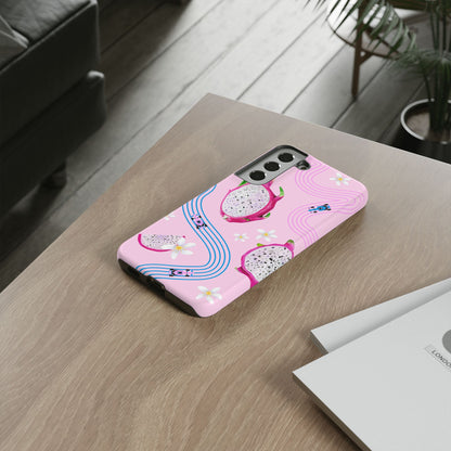 Pink F1 Alpine and Dragonfruit Phone Case, Trendy F1 Gift, Formula 1 Gift, Cute Fruit F1 Phone Case, Unique Phone Case