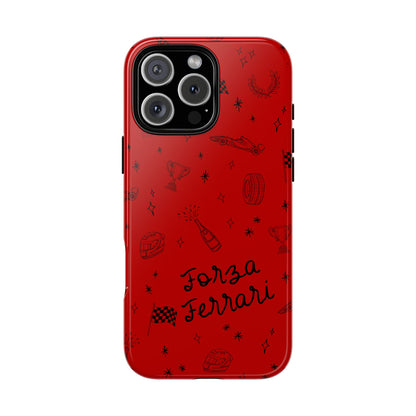 F1 Ferrari Racing Doodle "Forza Ferrari" F1 Phone Case Design