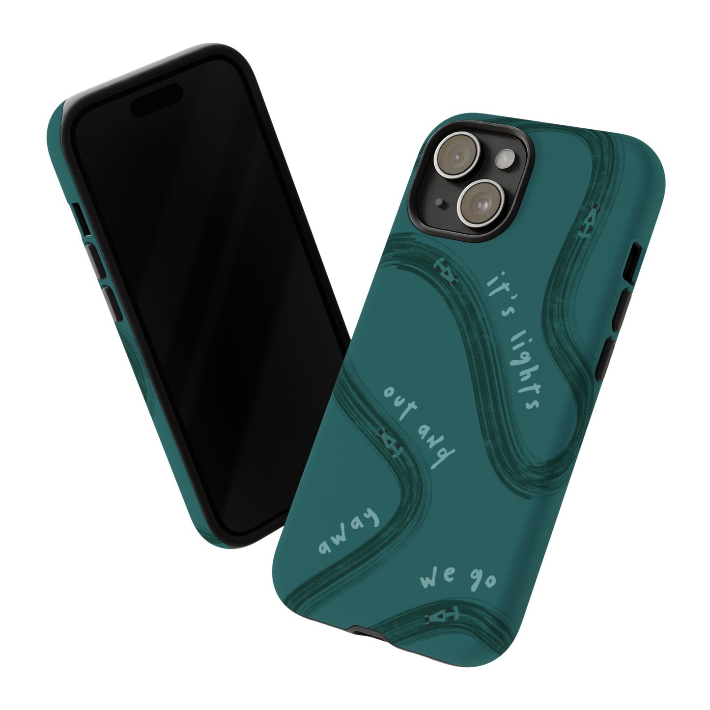 Teal Lights Out F1 Phone Case Design, Trendy F1 Gift, Formula 1 Gift, Cute F1 Phone Case, Unique Formula One Phone Case