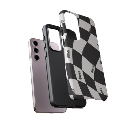 F1 Phone Case Black and White Checkered Design, Trendy F1 Gift, Formula 1 Gift, Cute F1 Phone Case, Unique Formula One Phone Case
