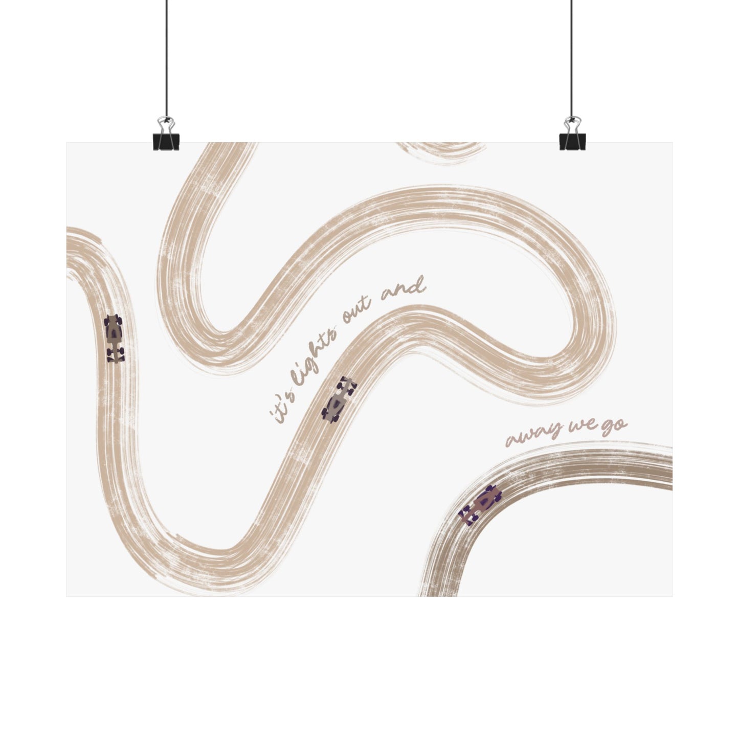 Neutral Beige F1 Matte Horizontal Poster | US SIZING