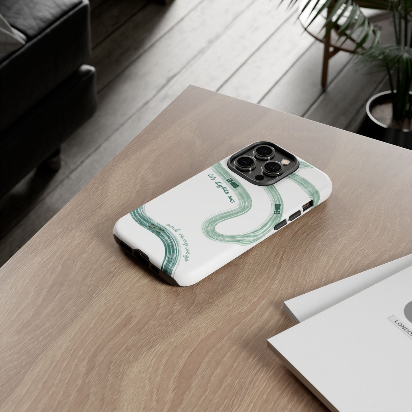 F1 Phone Case Green Painted "its lights out and away we go", Trendy F1 Gift, Formula 1 Gift, Cute F1 Phone Case, Gift for F1 Fans