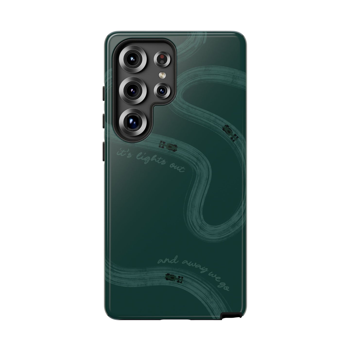 F1 Phone Case Monochrome Green Painted "its lights out and away we go", Trendy F1 Gift, Formula 1 Gift, Cute F1 Phone Case, Phone Case