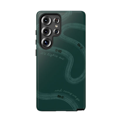 F1 Phone Case Monochrome Green Painted "its lights out and away we go", Trendy F1 Gift, Formula 1 Gift, Cute F1 Phone Case, Phone Case