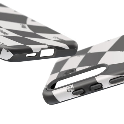 F1 Phone Case Black and White Checkered Design, Trendy F1 Gift, Formula 1 Gift, Cute F1 Phone Case, Unique Formula One Phone Case