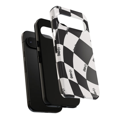 F1 Phone Case Black and White Checkered Design, Trendy F1 Gift, Formula 1 Gift, Cute F1 Phone Case, Unique Formula One Phone Case