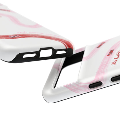 F1 Phone Case Pink and Red Painted "its lights out and away we go", Trendy F1 Gift, Formula 1 Gift, Cute F1 Phone Case, Unique Phone Case