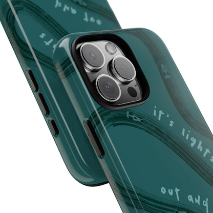 Teal Lights Out F1 Phone Case Design, Trendy F1 Gift, Formula 1 Gift, Cute F1 Phone Case, Unique Formula One Phone Case