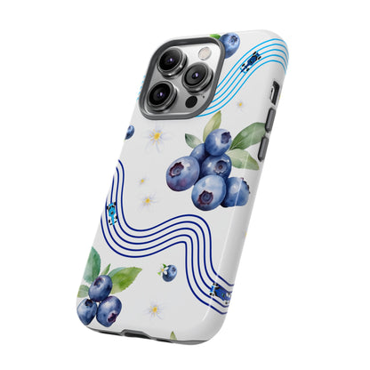 F1 Williams and Blueberries Phone Case, Trendy F1 Gift, Formula 1 Gift, Cute Fruit F1 Phone Case, Unique Phone Case