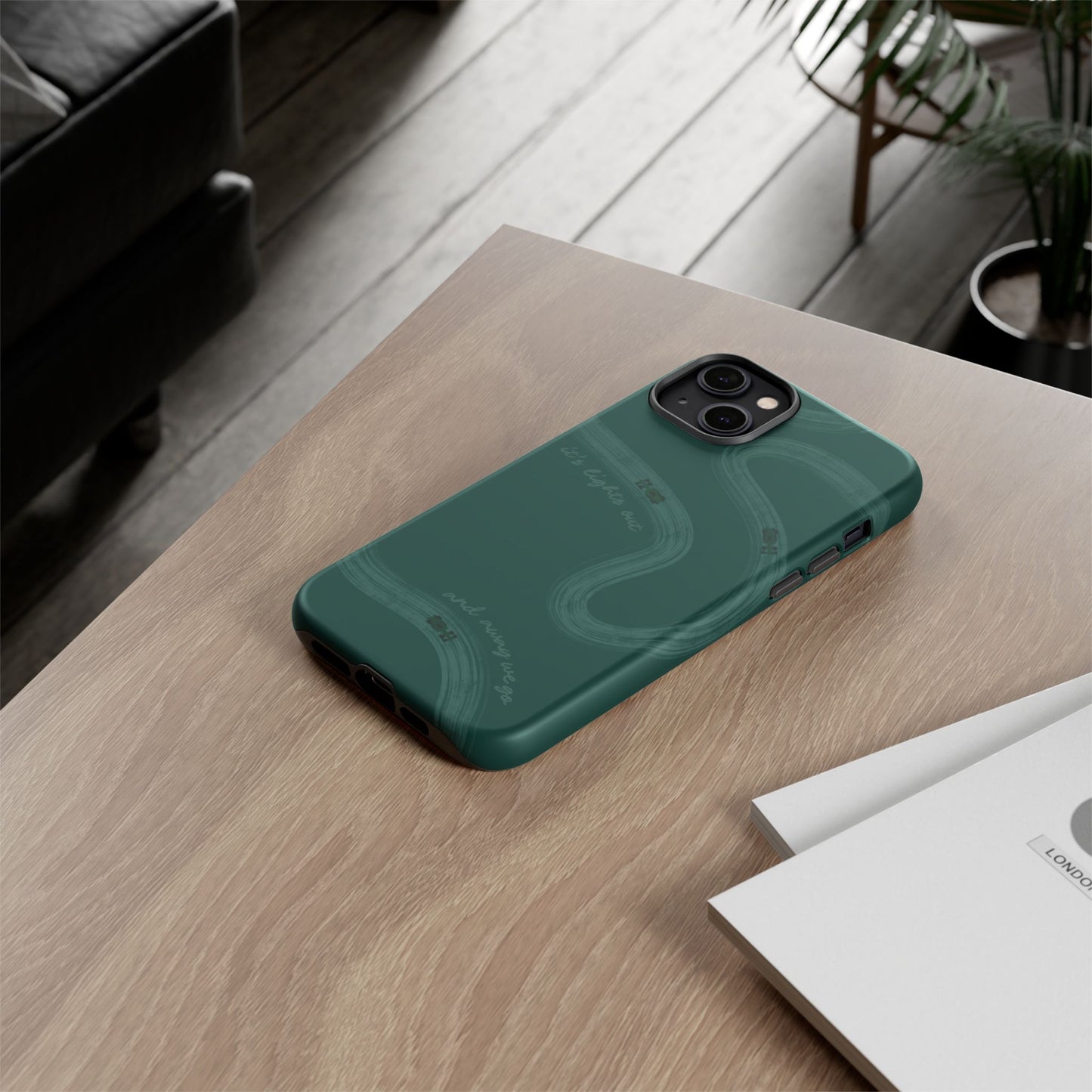 F1 Phone Case Monochrome Green Painted "its lights out and away we go", Trendy F1 Gift, Formula 1 Gift, Cute F1 Phone Case, Phone Case