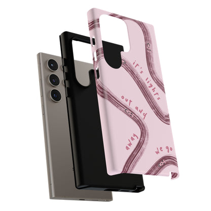 Pink Lights Out F1 Phone Case Design, Trendy F1 Gift, Formula 1 Gift, Cute F1 Phone Case, Unique Formula One Phone Case