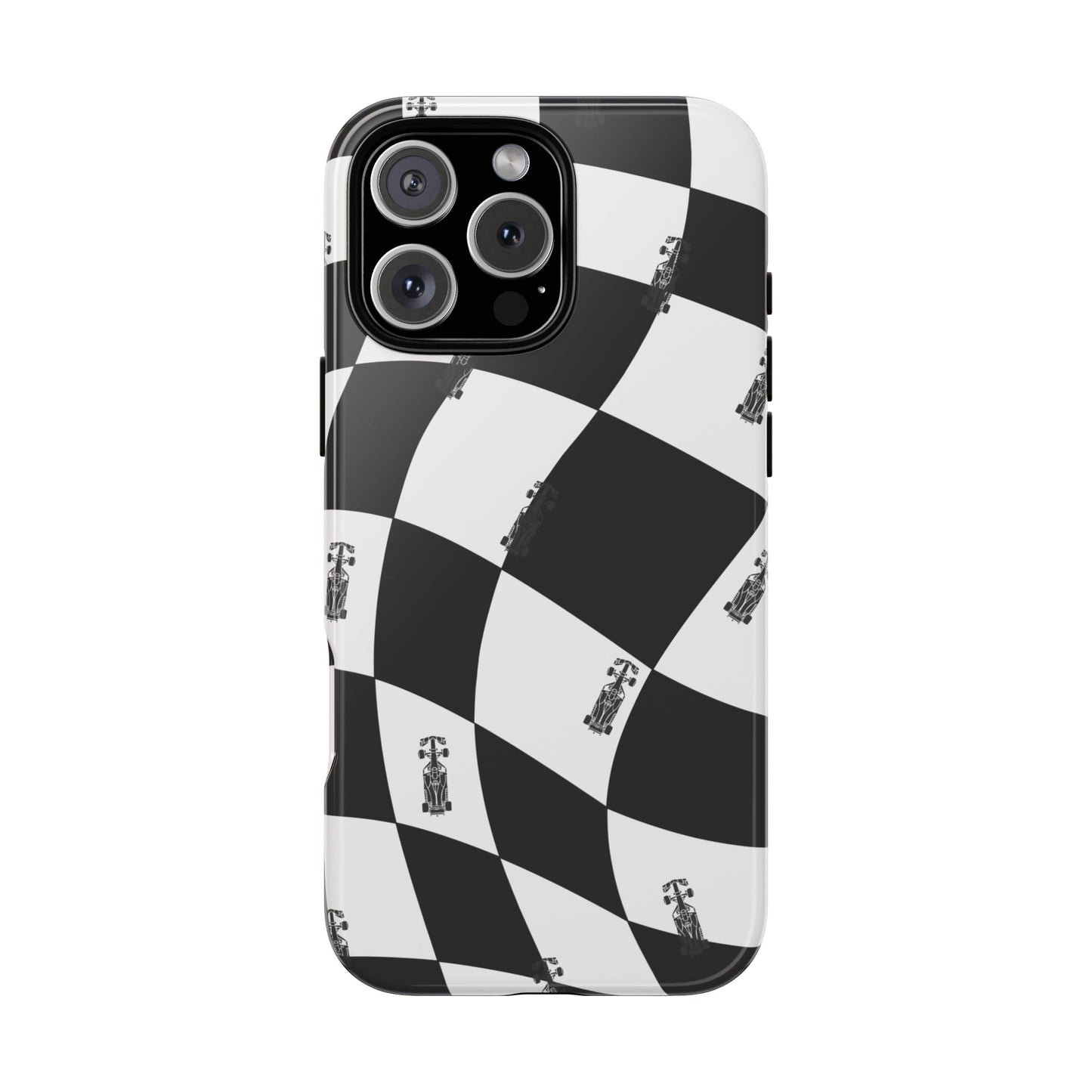 F1 Phone Case Black and White Checkered Design, Trendy F1 Gift, Formula 1 Gift, Cute F1 Phone Case, Unique Formula One Phone Case