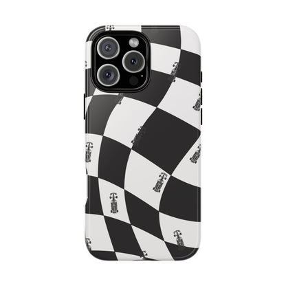 F1 Phone Case Black and White Checkered Design, Trendy F1 Gift, Formula 1 Gift, Cute F1 Phone Case, Unique Formula One Phone Case