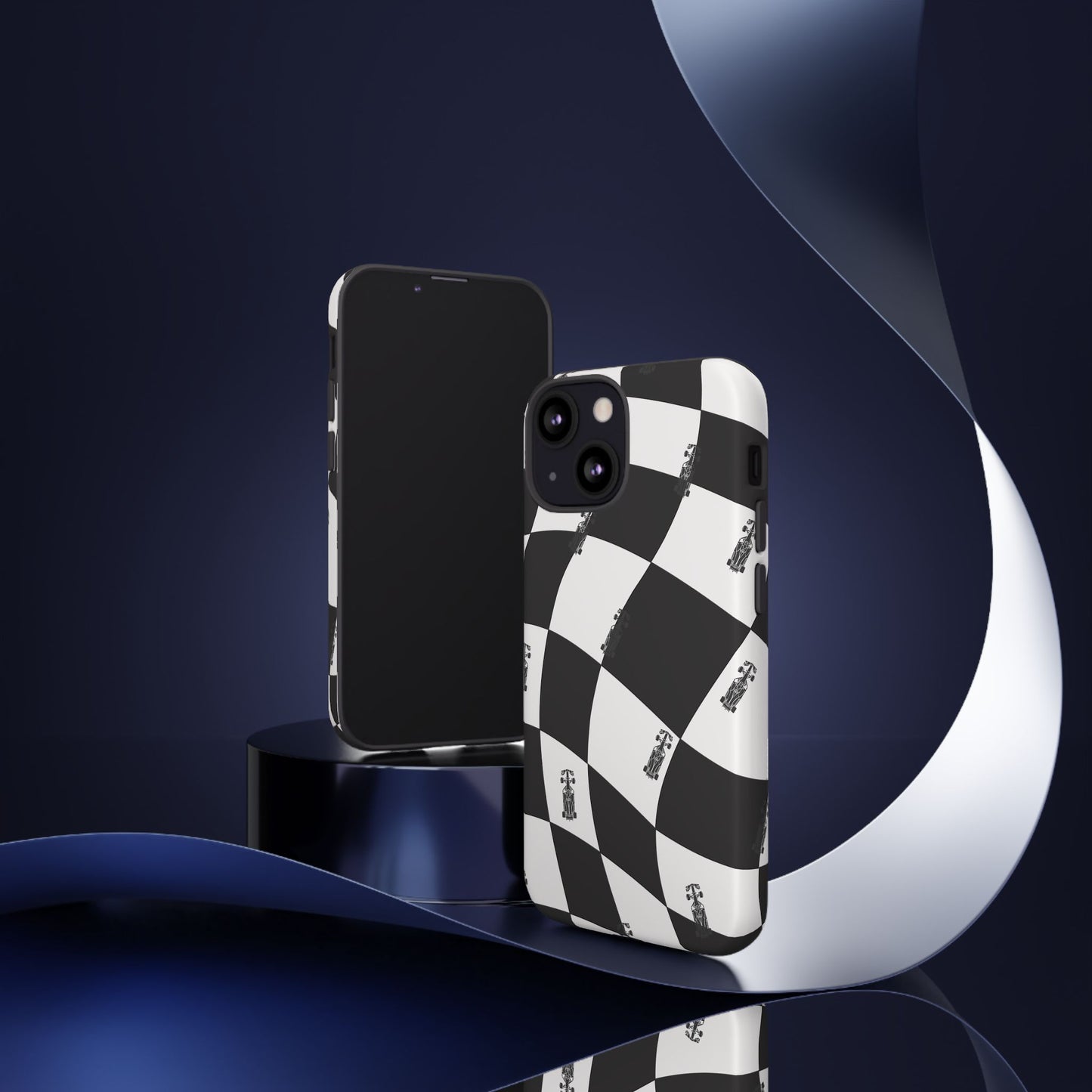 F1 Phone Case Black and White Checkered Design, Trendy F1 Gift, Formula 1 Gift, Cute F1 Phone Case, Unique Formula One Phone Case