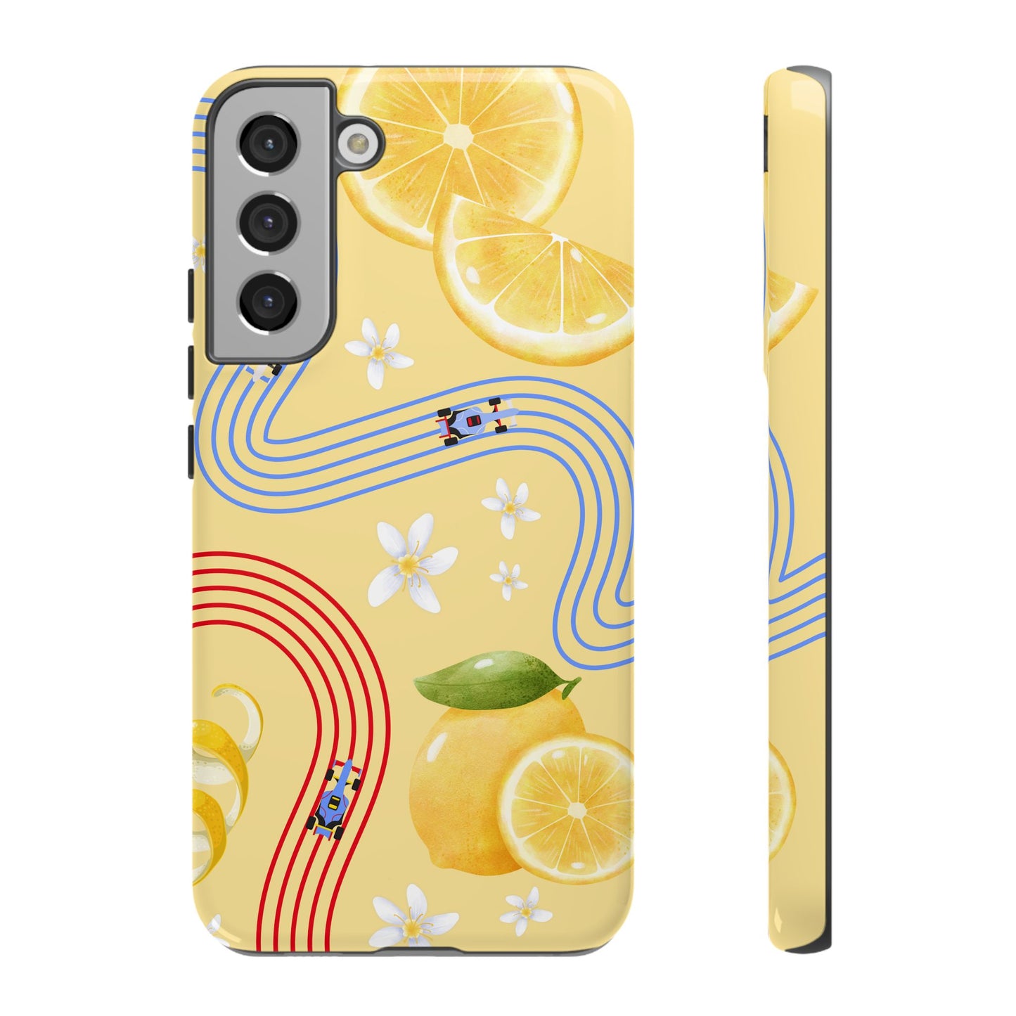 Yellow F1 Racing Bulls and Lemons Phone Case, Trendy F1 Gift, Formula 1 Gift, Cute Fruit F1 Phone Case, Unique Phone Case